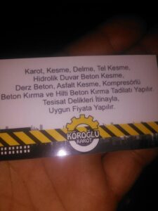 Hatay Karot Beton Delme Kesme İşleri